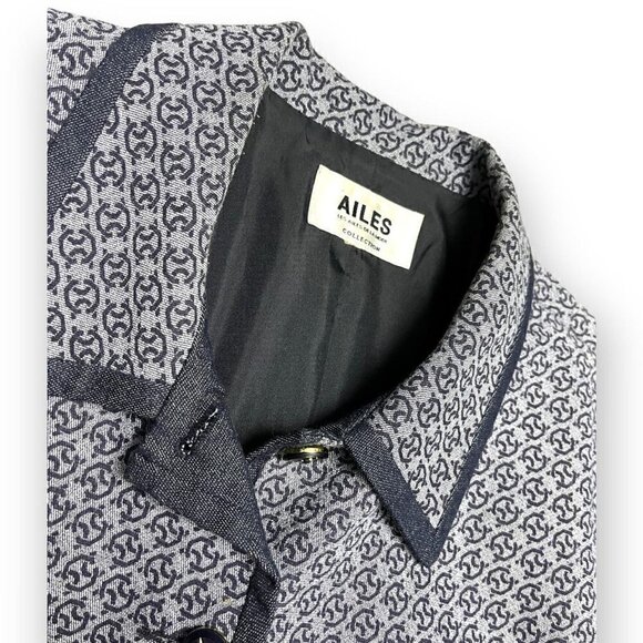 Ailes Vintage Designer Long Trench Jacket - Womens Large - Picture 2 of 5